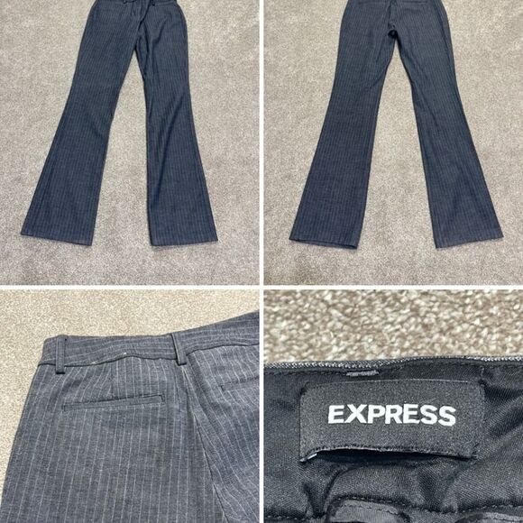 Express womens columnist barley bootcut pants sz 6R pin striped business casual - Picture 1 of 12